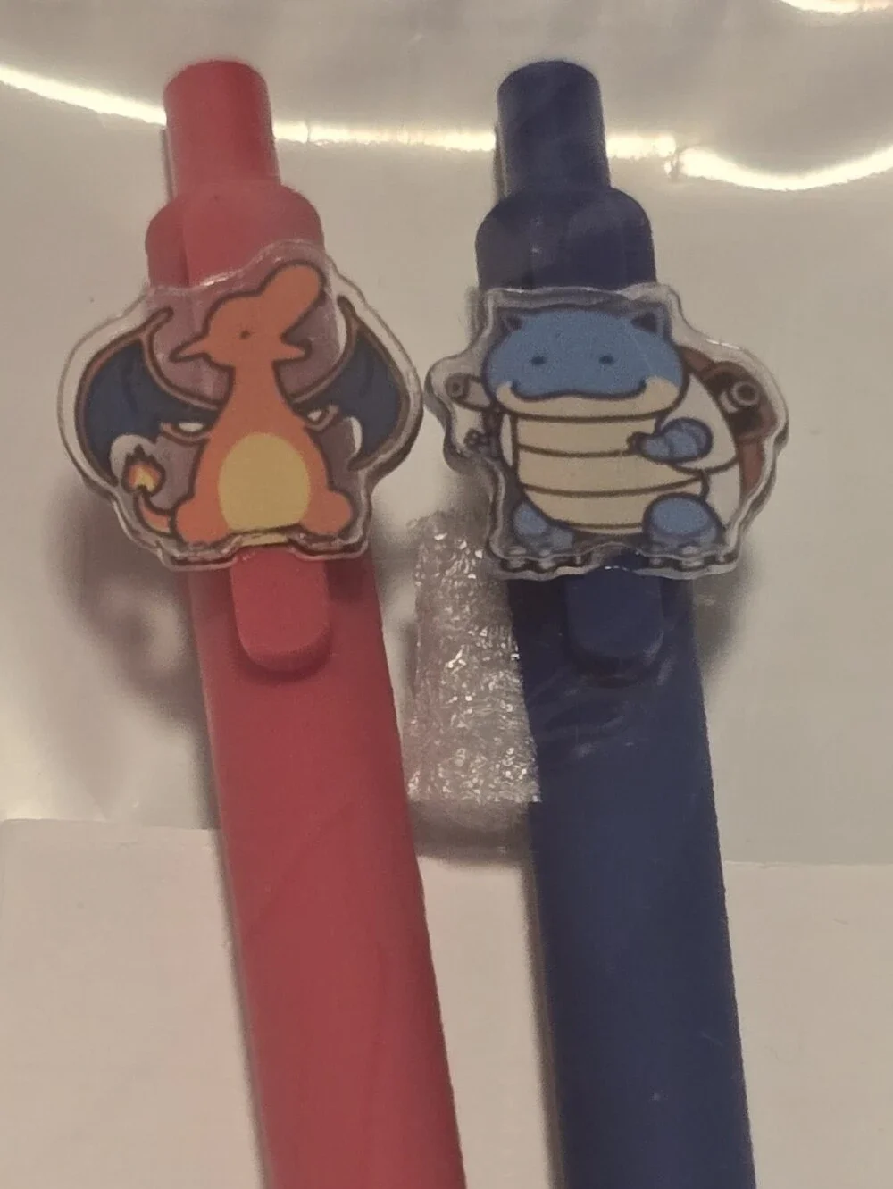 Pokemon Charizard & Blastoise Silicone Gel Pen Duo